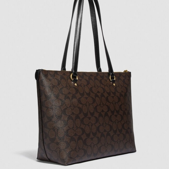 Coach signature tote bag brown/Black 1 93971 35745 4 - Picture 2 of 10